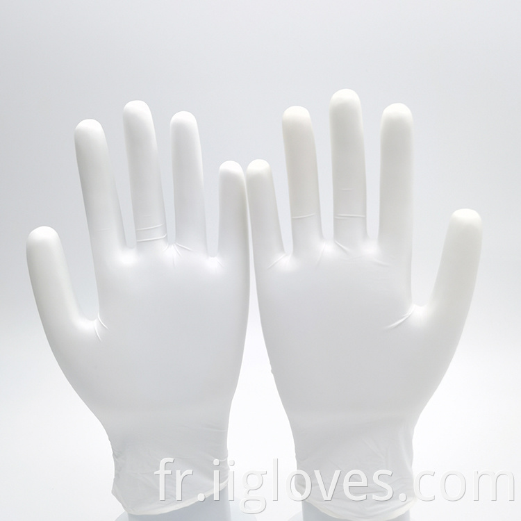 Sécurité des ménages Protecteur de travail Couleur blanche Gants de nitrile de haute qualité Gants de nitrile blanc